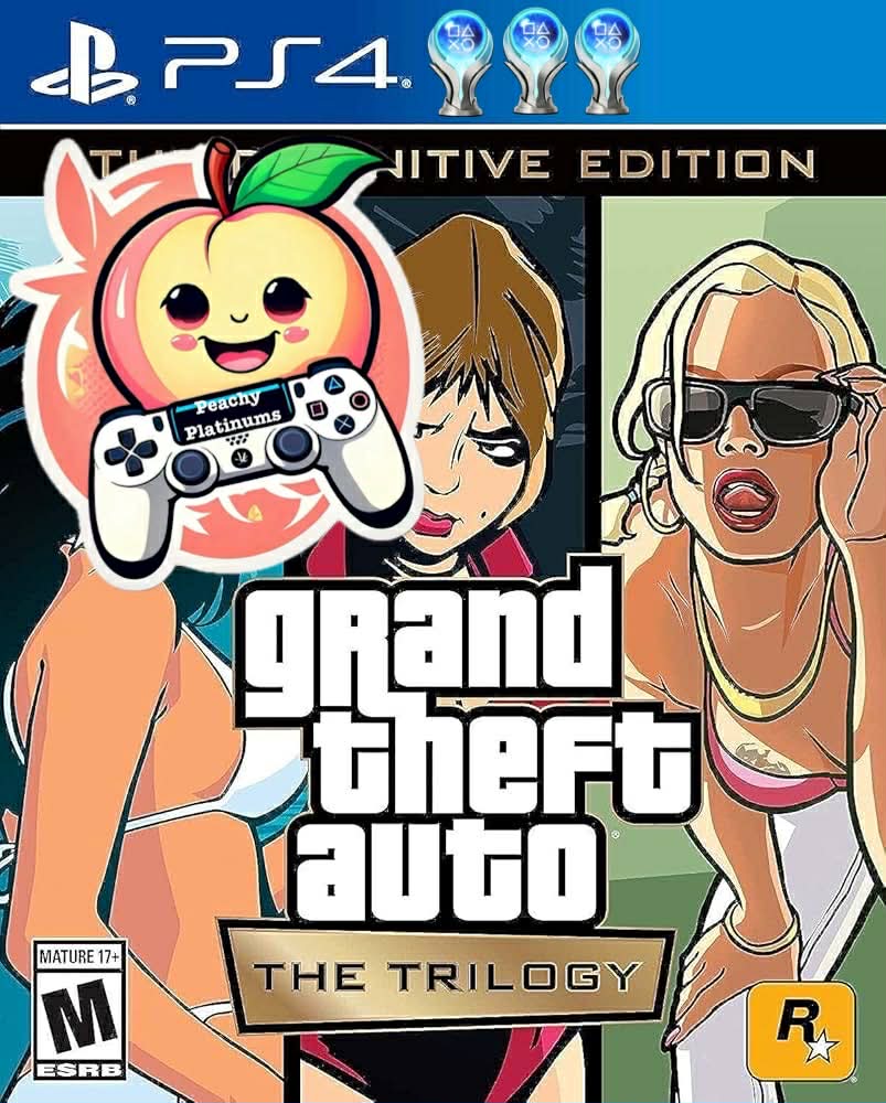 Grand Theft Auto Definitive Edition Trilogy Bundle PS4 Platinum Trophy Service